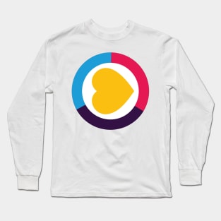 Polyamory Pride - Minimalist Circle Border - (New Colors) Long Sleeve T-Shirt